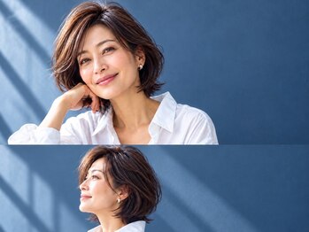 aptas 青山/表参道 白髪染め/白髪ぼかしハイライト/ボリュームアップエクステの写真/【８５０万通りの”似合わせ”】骨格×顔タイプ×パーソナルカラー診断で大人にしっくりの褒められヘアに！