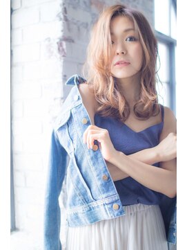 ロンド ルージュ 銀座店(Lond rouge) 【Rouge】柔らかベージュに毛先パーマでリラックススタイル