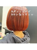 高城涼也 ぱつっとボブ×大人気ボブ×暖色カラー
