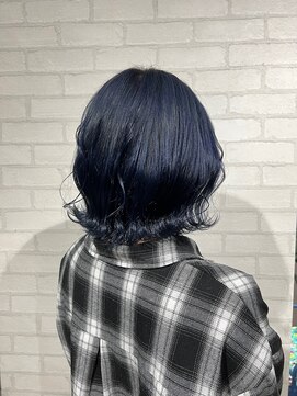ビスイル 秋葉原店(Vis ill) 大人可愛い/ケアブリーチ/ネイビー/ブルー/ブルーブラック/小顔
