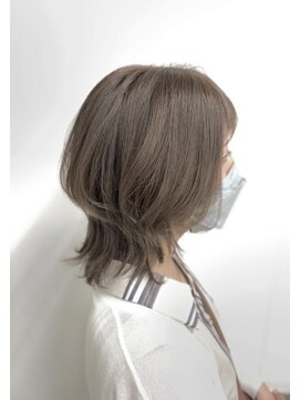 ベルクープス 天王寺店(Belle Coupes) 【BelleCoupes】マッシュウルフヘア アッシュベージュ
