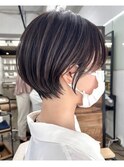 大人ショート 丸みショート マッシュ シースルー 透明感 三宮