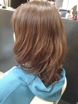 ナゴミ(NAGOMI)&nbsp;ふんわりパーマ&春色カラーピンクベージュ