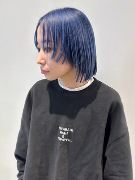 シテン(SITEN) ライトブルー/ハイブリーチ/レイヤーボブ