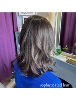 ソフ(soph) 透明くすみカラーくせ毛ゆるふわミディアム