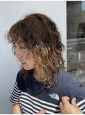 クシャッとパーマ