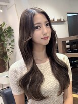 ビューネオ(VIEW NEO)&nbsp;顔まわり/センター分け/オリーブグレージュ/似合わせ/谷町四丁目