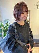 メルト 吉祥寺(melt) 【宮本】切りっぱなし前下がりボブピンクベージュ暖色カラー