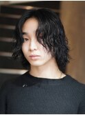 メンズミディアムパーマメンズボブパーマスパイラルパーマ
