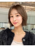 大人ボブ銀座レイヤーカット有楽町ミディアムボブベージュ