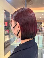 ヘアーズギャラリー なんば高島屋店(Hair's Gallery)&nbsp;ぷつんとボブ/切りっぱなしボブ/裾カラー/2ブロック