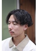 テーパーフェード×センターパート