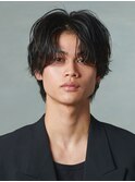 センターパート/波巻きパーマ/スパイラルパーマ/men's
