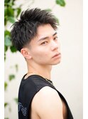 短髪ツーブロック刈り上げツイスパ黒髪