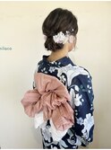 浴衣着付×ミディアムヘアセット