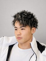 スター 稲沢店(STAR)&nbsp;ホワイトメッシュ×ツイストパーマ束感メンズヘア