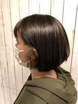 アンプリュス リアン(1+ Unplus lien)&nbsp;シルバー大人ボブインナーカラー/小顔/オリーブカラー