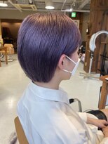 ヘアー アイス ルーチェ(HAIR ICI LUCE) ブリーチ☆ミニボブ/ラベンダーカラー/パープルカラー 担当山中