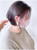 【morio原宿】前髪なしショートボブ　30代40代　丸みショート