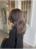 20代30代40代柔らかいレイヤーロング♪グレージュ☆