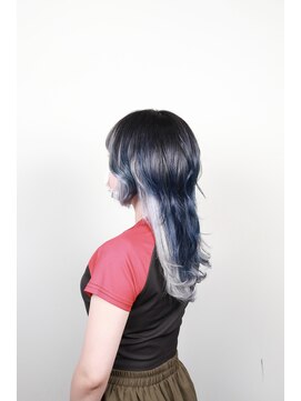 クリップ ジョイント ゴッド(CLIP JOINT GOD) white silver × navy blue