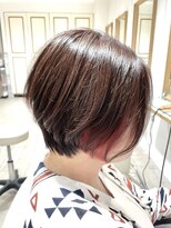 アルクバイネオリーブ 荻窪店(arc by neolive) 前下がりショート×インナーチェリーピンク