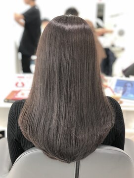 エアー 青山(AIR) ブリーチなしアッシュブラウングレージュロングレイヤー