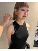 【KASUMI天神美容室】グレージュ×ハイトーン×切りっぱなしボブ