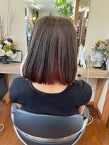 ブラウン(BROWN) ボブスタイル&インナーカラー