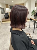 キノ(kino)&nbsp;切りっぱなしボブチェリーレッド