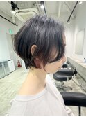 20代30代40代大人美人丸みショートボブ白髪ぼかしハイライト川崎