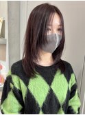 【YOKE】ピンクラベンダーベージュハッシュレイヤーロング