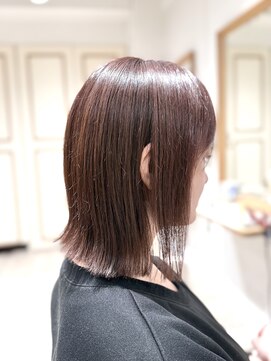 アルクバイネオリーブ 荻窪店(arc by neolive) 切りっぱなしミディボブ×ラベンダーピンクブラウン