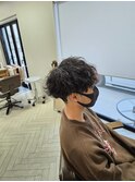 波巻きパーマ