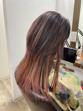 美容室 カノン(Kanon) ウルフカット×桜カラー