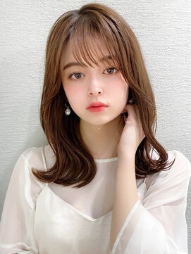 アフロートフクオカ(AFLOAT FUKUOKA) 【NEW OPEN】小顔前髪あり後れ毛サイド バングメルティカラー