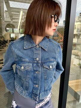 ミンクス 原宿店(MINX) イメチェン 外ハネボブ 美髪 ワイドバング モードボブ 大人ボブ