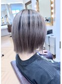 バレイヤージュ×ホワイトグレージュ