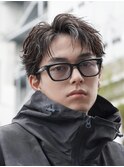 大分フェザーパーマメンズカットスパイキーショート30代20代
