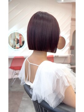 ロンドヴァリー 渋谷店(Lond vallee) ☆ミニマルボブ× 髪質改善×ダークレッド× ヘイリーボブ