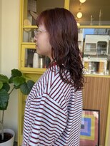 ヒントステーション(HINTSTATION)&nbsp;〈浅草 半個室〉ニュアンスパーマ×レッドブラウン