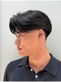 テーパーフェード×センターパート