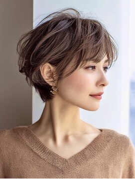 ハーツ(Heart's) 白髪ぼかしハイライト大人ショート