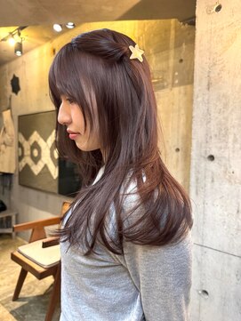 ダコタリッカ(dakota Rikka) 春に人気！ブリーチなしで出来るピンクグレージュ/福岡カラー