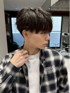 ファルベ(Farbe) 波巻きツイストスパイラル/センターパート/ニュアンスパーマ