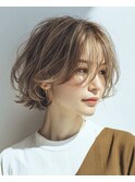 ミディアムレイヤー脱白髪染め白髪ぼかしカラー 40代50代60代