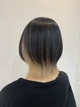 ルルバイアズール 草加店(LULU by azule)&nbsp;インナーカラー，ブリーチ，ホワイトベージュ【草加】