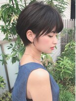 ティエラ 原宿 表参道(Tierra)&nbsp;<Tierra-j宮崎直哉>大人綺麗なワンサイドショート　ダブルバング