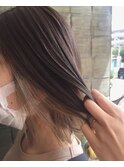 切りっぱなしボブ×インナーカラー