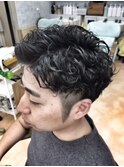 かきあげ七三オールバック★スリークショート